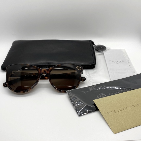 Stella Mccartney Brown Cat Eye Ladies Sunglasses New - Picture 6 of 16